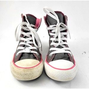 Converse Chuck Taylor Side Zip Hi Top Women's Size 6 Charcoal/Pink